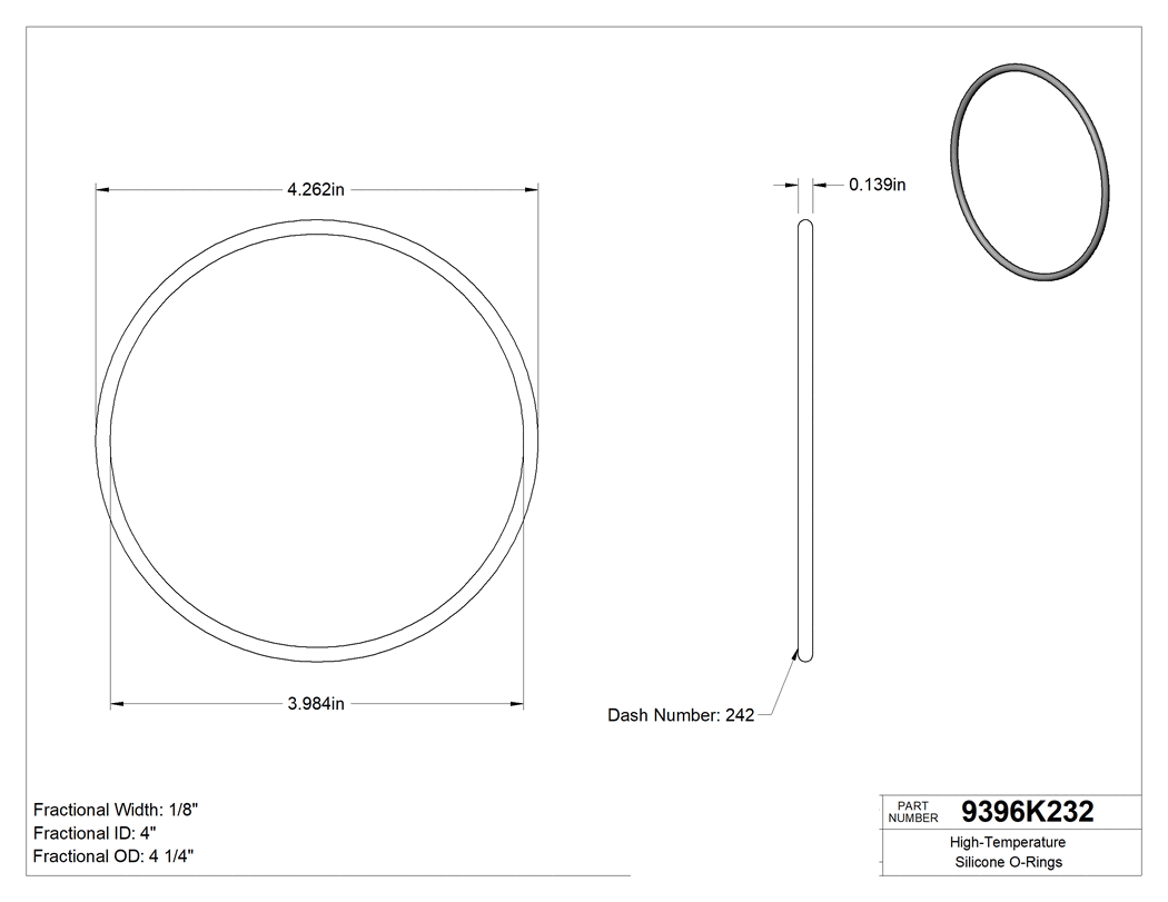 Technical drawing - 9396K232